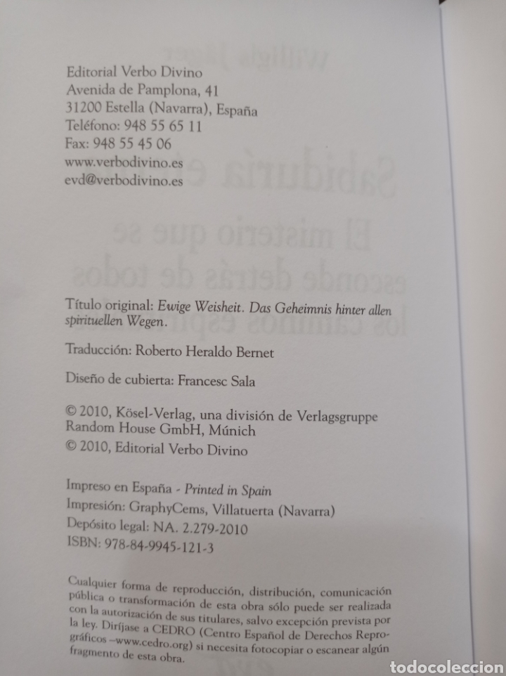 Libros de segunda mano: Sabidur&iacute;a eterna. Willigis jager - Foto 3