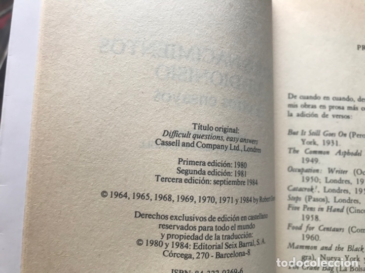 Libros de segunda mano: Los dos nacimientos de Dionisio. Robert Graves - Foto 6