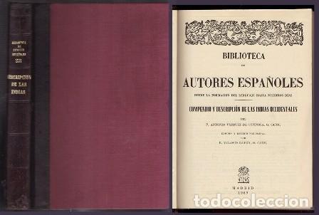 Libros de segunda mano: COMPENDIO Y DESCRIPCION DE LAS INDIAS OCCIDENTALES. BIBLIOTECA DE AUTORES ESPA&Ntilde;OLES 231 - A-AM-790
