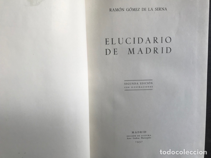 Libros de segunda mano: Elucidario de Madrid. Ram&oacute;n G&oacute;mez de la Serna. 1957 - Foto 8
