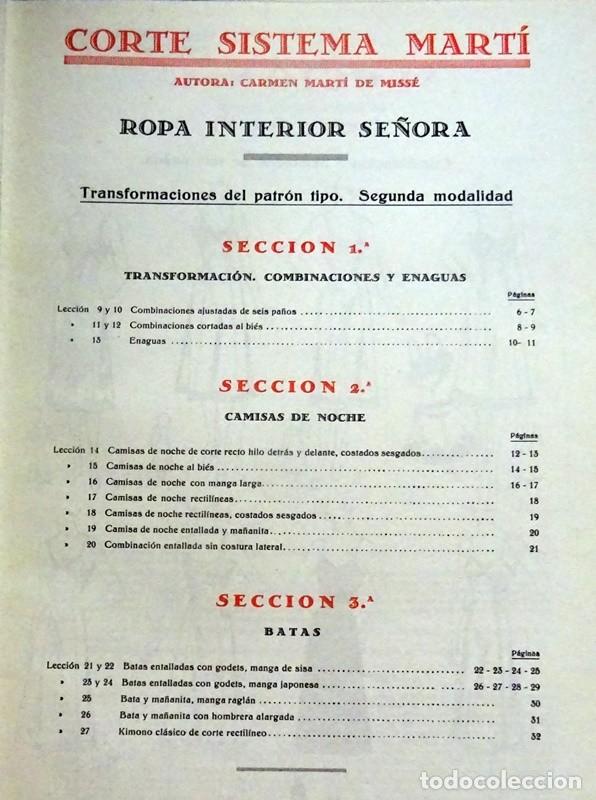 Libros de segunda mano: CORTE SISTEMA MARTI LENCERIA - Foto 3