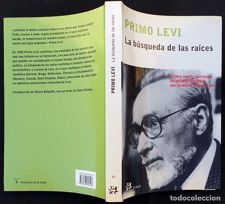 Libros de segunda mano: La b&uacute;squeda de las ra&iacute;ces - Primo Levi - El Aleph (2004) ESCASO - Foto 3