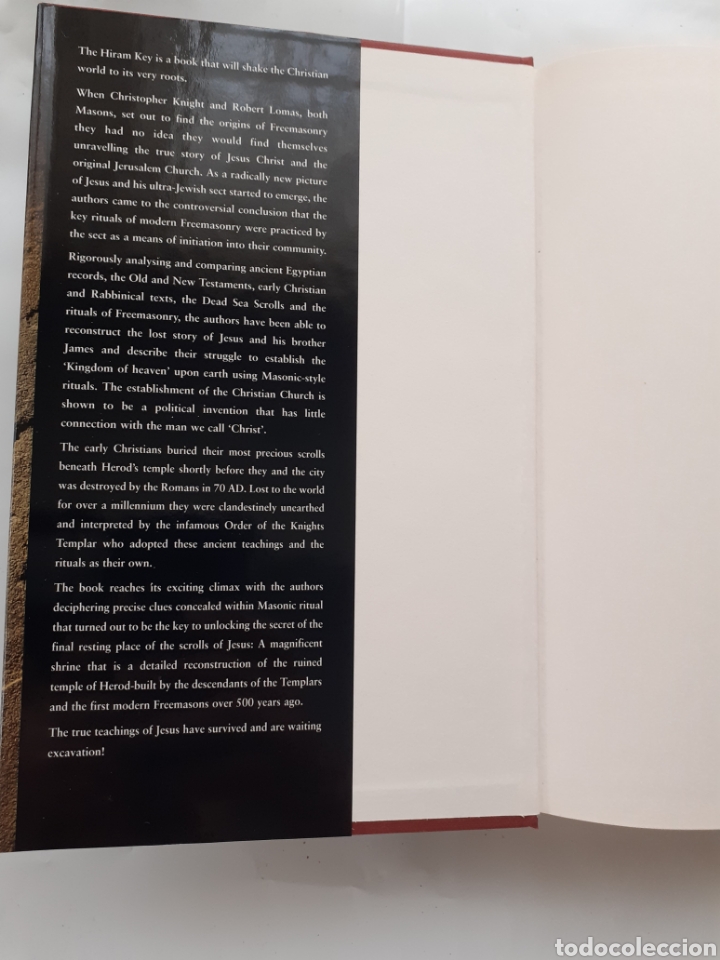 Libros de segunda mano: The Hiram Key, C. Knight y R. Lomas, 1996, ingl&eacute;s - Foto 6