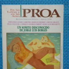 Libros de segunda mano: PROA EN LAS LETRAS Y EN LAS ARTES - UN SONETO DESCONOCIDO DE JORGE LUIS BORGES - 1998