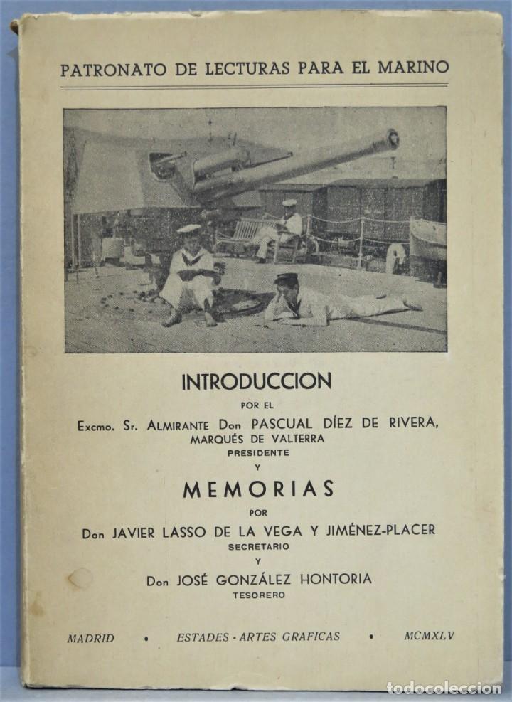 Second hand books: Patronato de Lecturas para el marino. Introducci&oacute;n y Memorias
