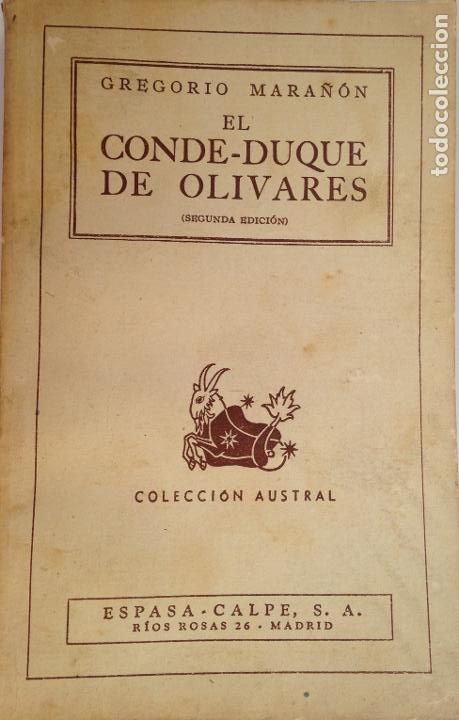 Libros de segunda mano: El Conde-duque de Olivares - Gregorio Mara&ntilde;on - Foto 1