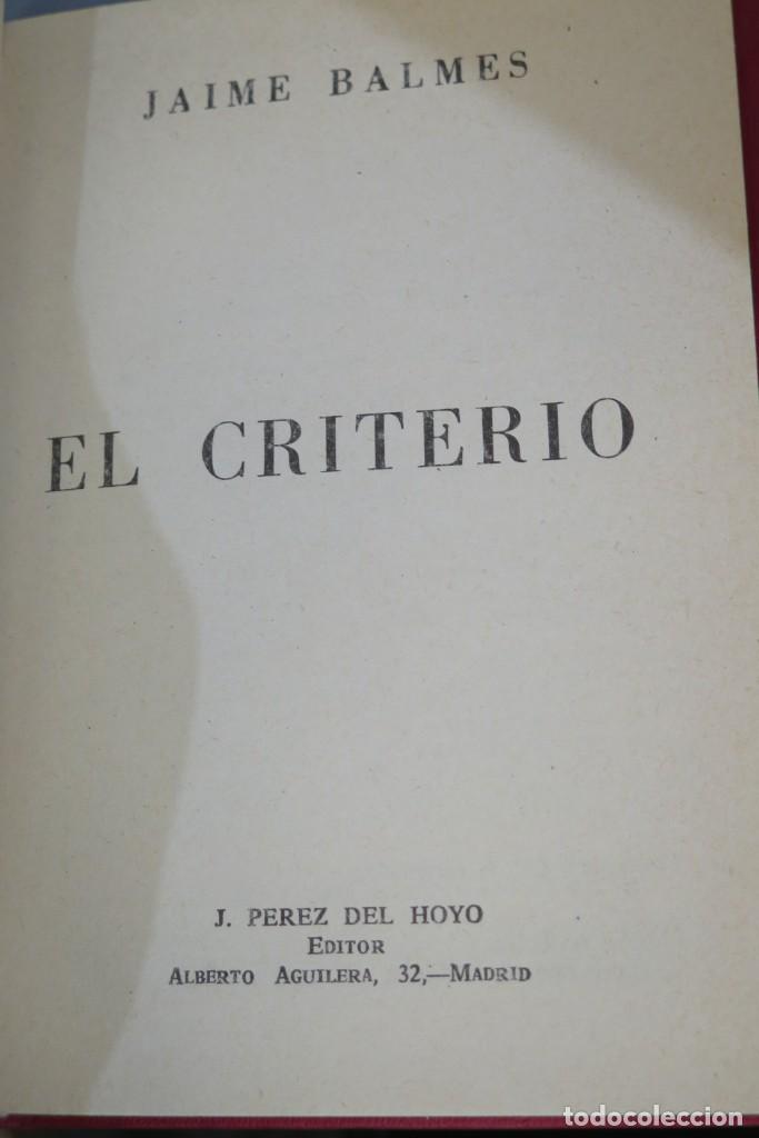 Libros de segunda mano: EL CRITERIO. JAIME BALMES. PEREZ DEL HOYO - Foto 2