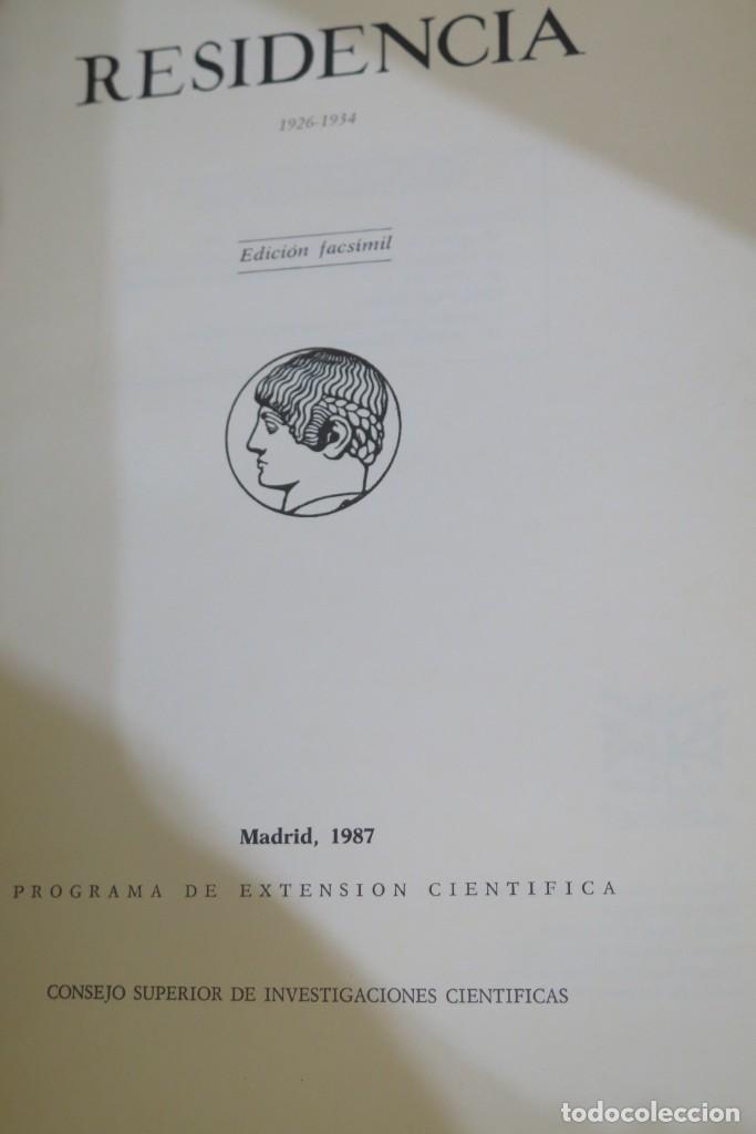 Libros de segunda mano: 1987.- RESIDENCIA. 1926-1934. FACS&Iacute;MIL - Foto 2