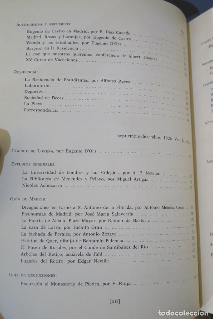 Libros de segunda mano: 1987.- RESIDENCIA. 1926-1934. FACS&Iacute;MIL - Foto 7