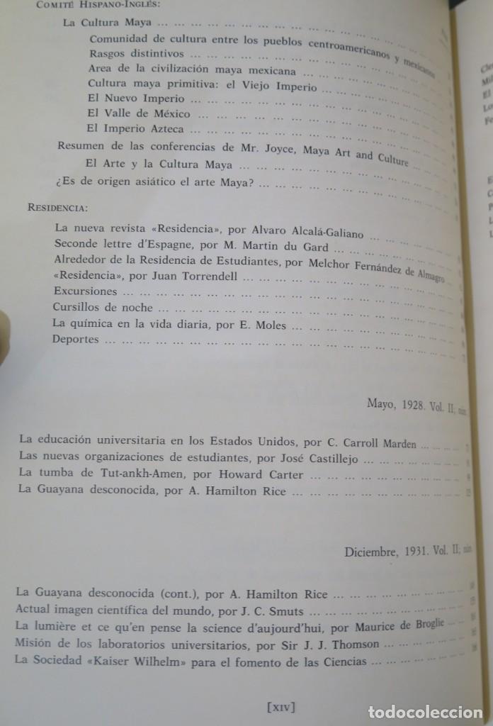 Libros de segunda mano: 1987.- RESIDENCIA. 1926-1934. FACS&Iacute;MIL - Foto 9