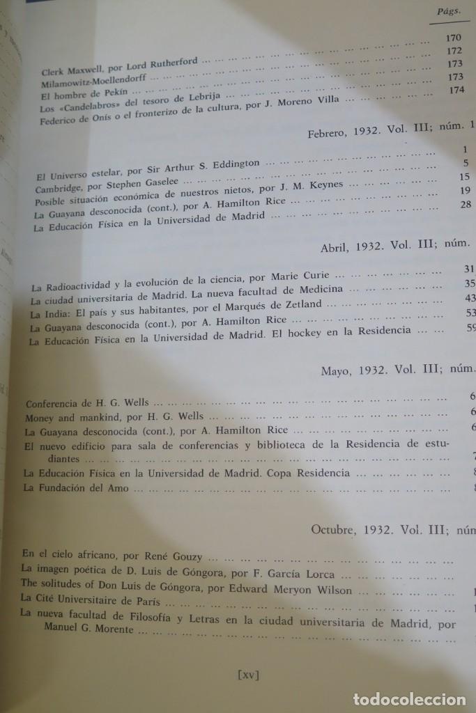 Libros de segunda mano: 1987.- RESIDENCIA. 1926-1934. FACS&Iacute;MIL - Foto 10