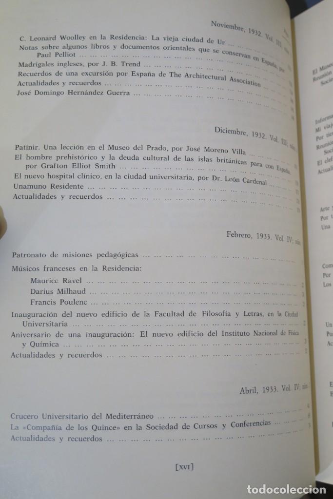 Libros de segunda mano: 1987.- RESIDENCIA. 1926-1934. FACS&Iacute;MIL - Foto 11