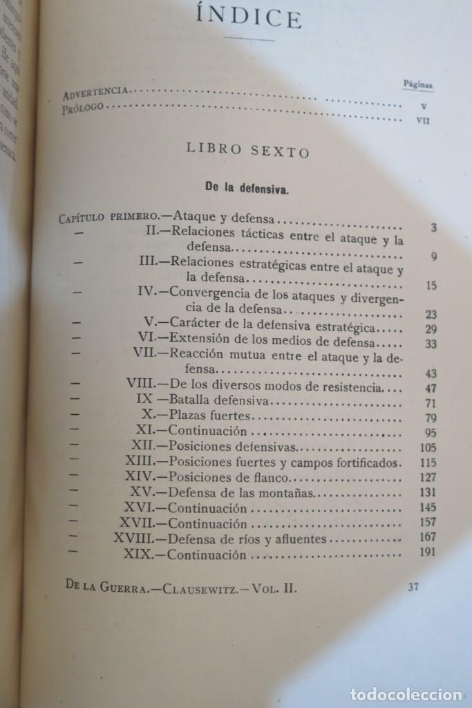 Libros de segunda mano: DE LA GUERRA. CLAUSEWITZ. 2 TOMOS - Foto 4
