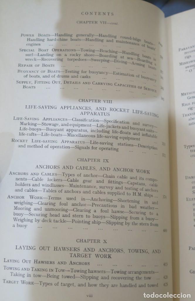 Libros de segunda mano: MANUAL OF SEAMANSHIP. 1951. 2 TOMOS - Foto 9