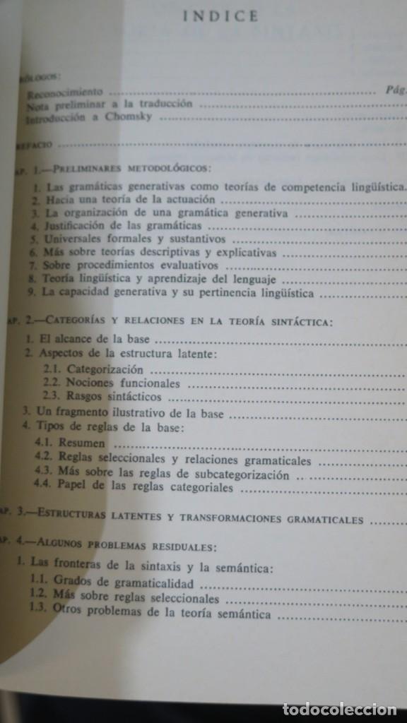 Libros de segunda mano: ASPECTOS DE LA TEORIA DE LA SINTAXIS. NOAM CHOMSKY - Foto 2