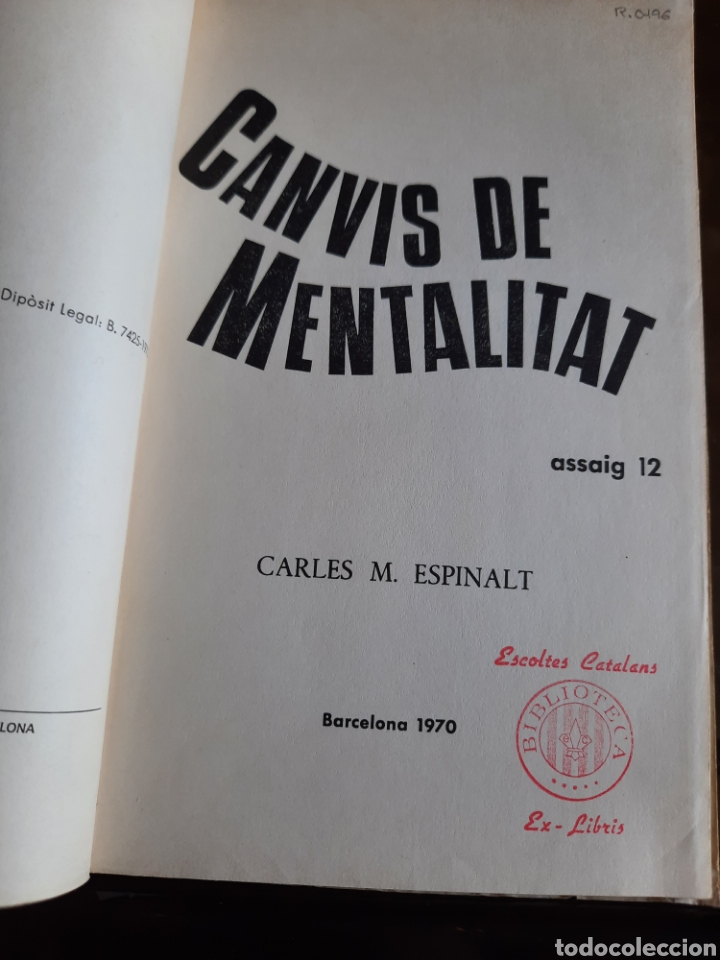 Libros de segunda mano: Canvis de mentalitat. Carles M. Espinalt - Foto 2
