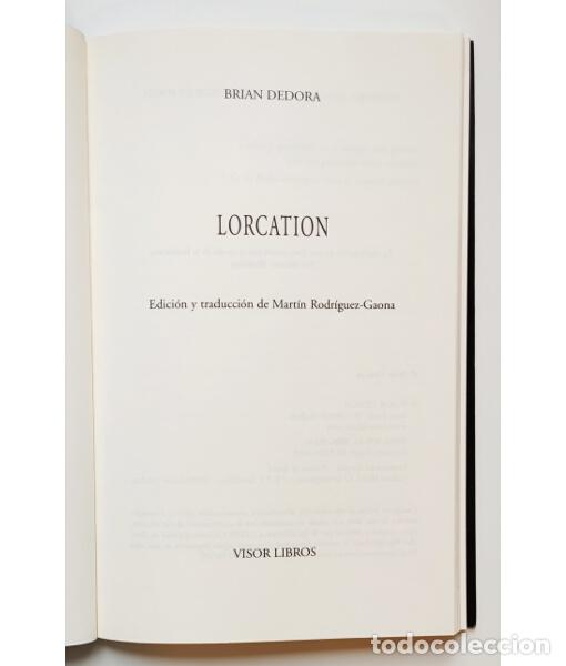 Libros de segunda mano: LORCATION. DEDORA, Brian. Visor. 2015. - Foto 2