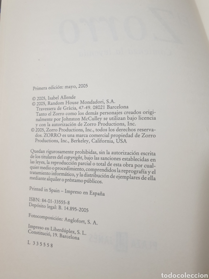 Libros de segunda mano: El zorro, 2005, Isabel Allende - Foto 6