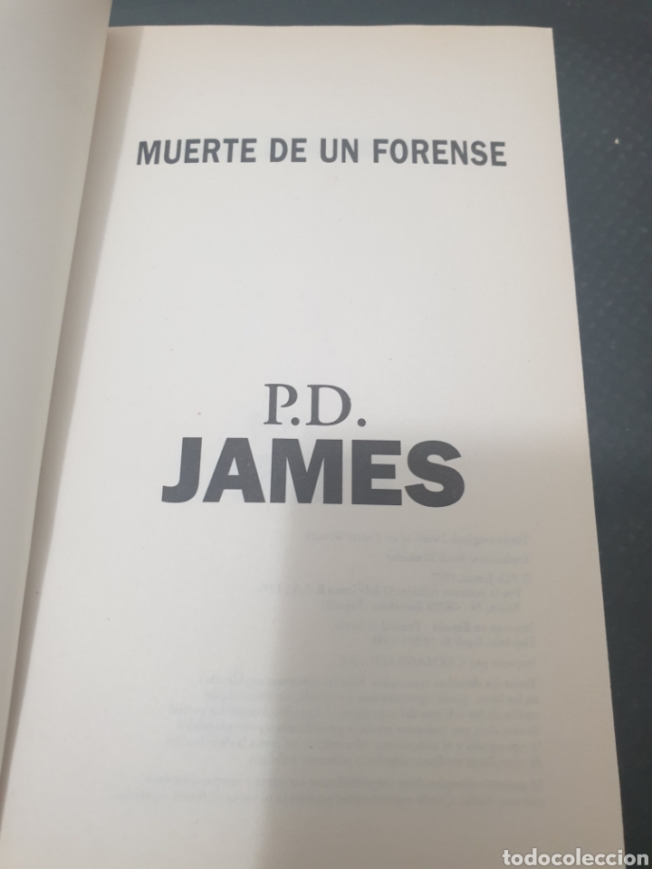 Libros de segunda mano: Muerte de un forense, 1998, p.d. james - Foto 5