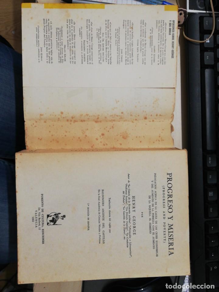 Libros de segunda mano: Progreso y miseria. Henry George. 1963. - Foto 2