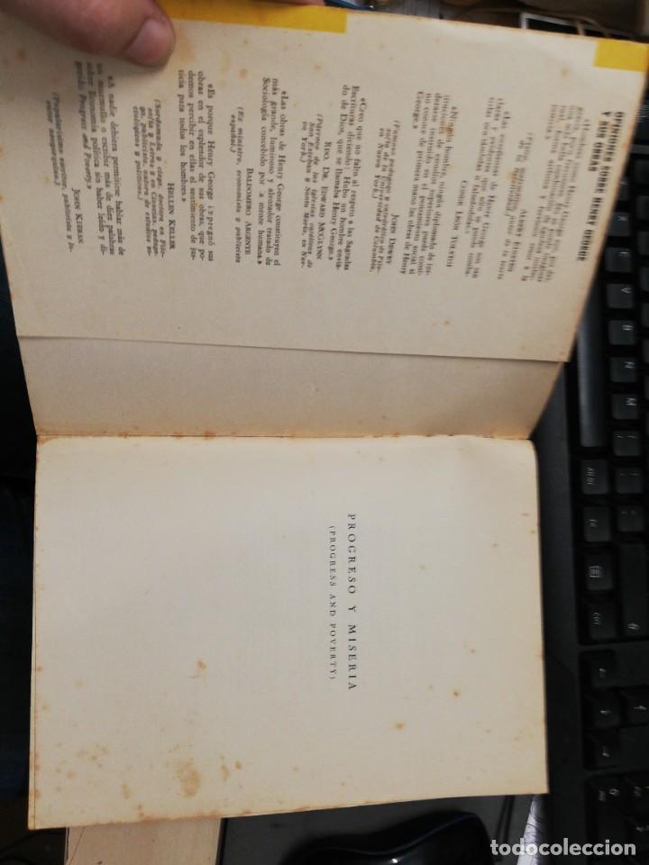 Libros de segunda mano: Progreso y miseria. Henry George. 1963. - Foto 3
