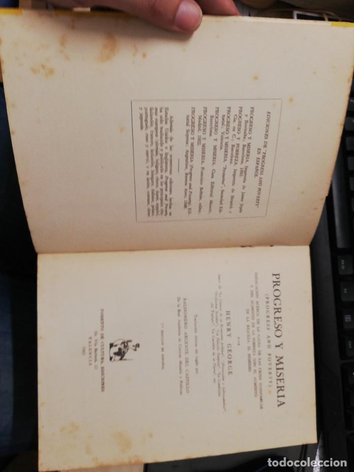 Libros de segunda mano: Progreso y miseria. Henry George. 1963. - Foto 4
