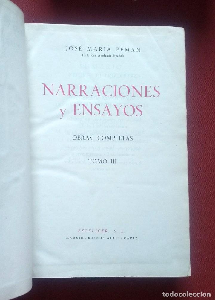 Libros de segunda mano: OBRAS COMPLETAS - JOSE MARIA PEMAN - 2 vol. - 1948/49 - Foto 4