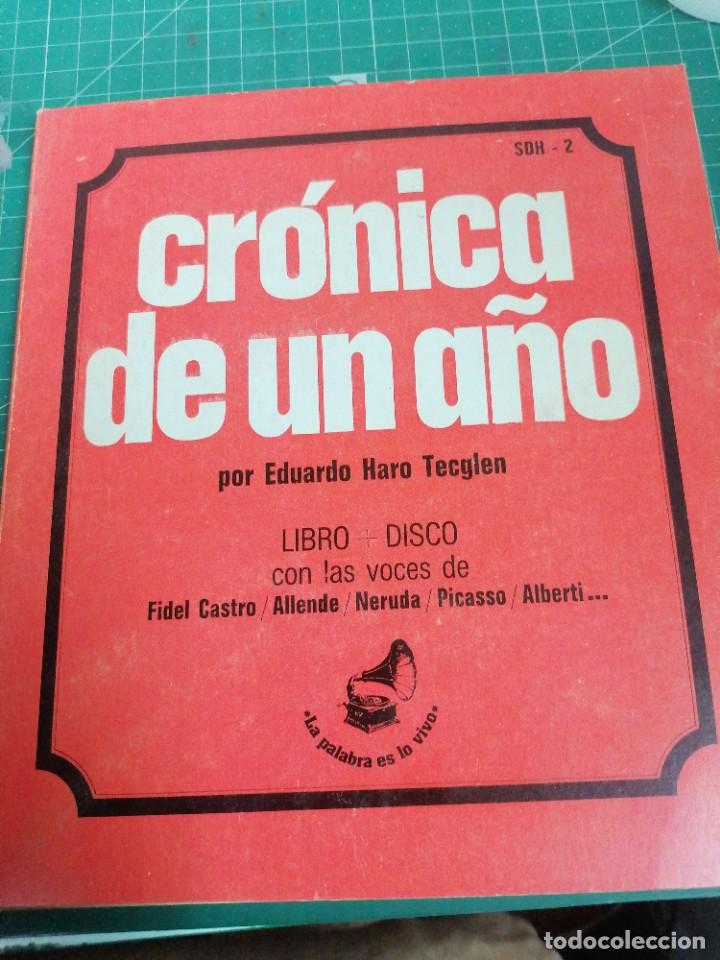 Libros de segunda mano: E. Haro Tecglen. Cr&oacute;nica de un a&ntilde;o. Libro + disco - Foto 1