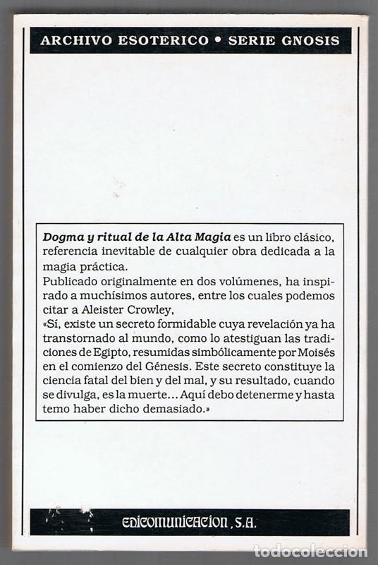 Libros de segunda mano: DOGMA Y RITUAL DE LA ALTA MAGIA ELIPHAS LEVI - Foto 2