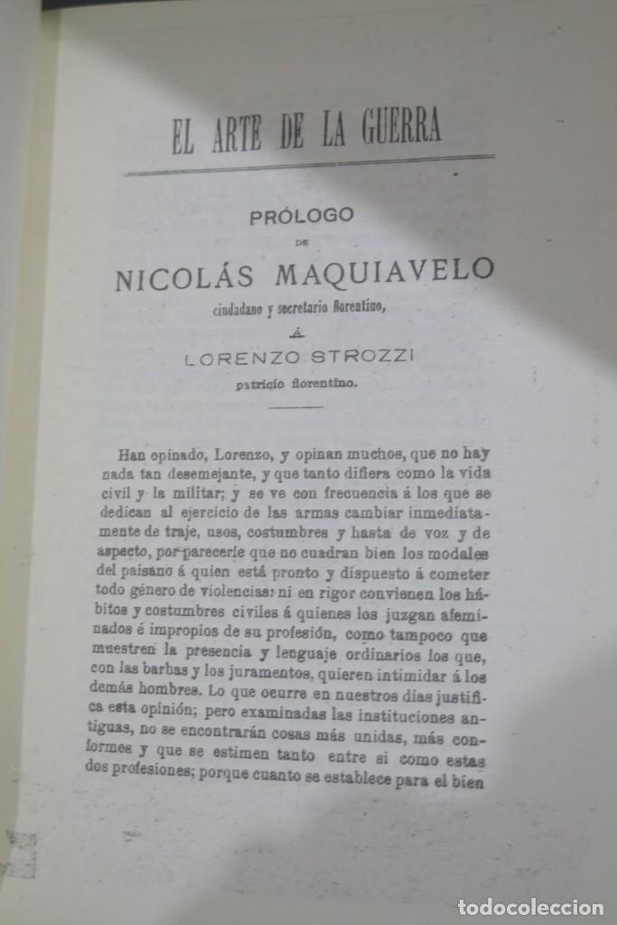 Libros de segunda mano: 1895.- ARTE DE LA GUERRA. MAQUIAVELO. FACSIMIL - Foto 2