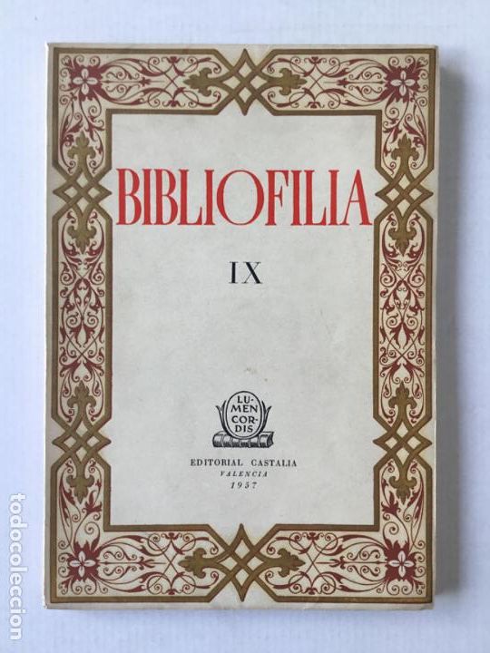Libros de segunda mano: BIBLIOFILIA. IX. - [REVISTA.] - Foto 1