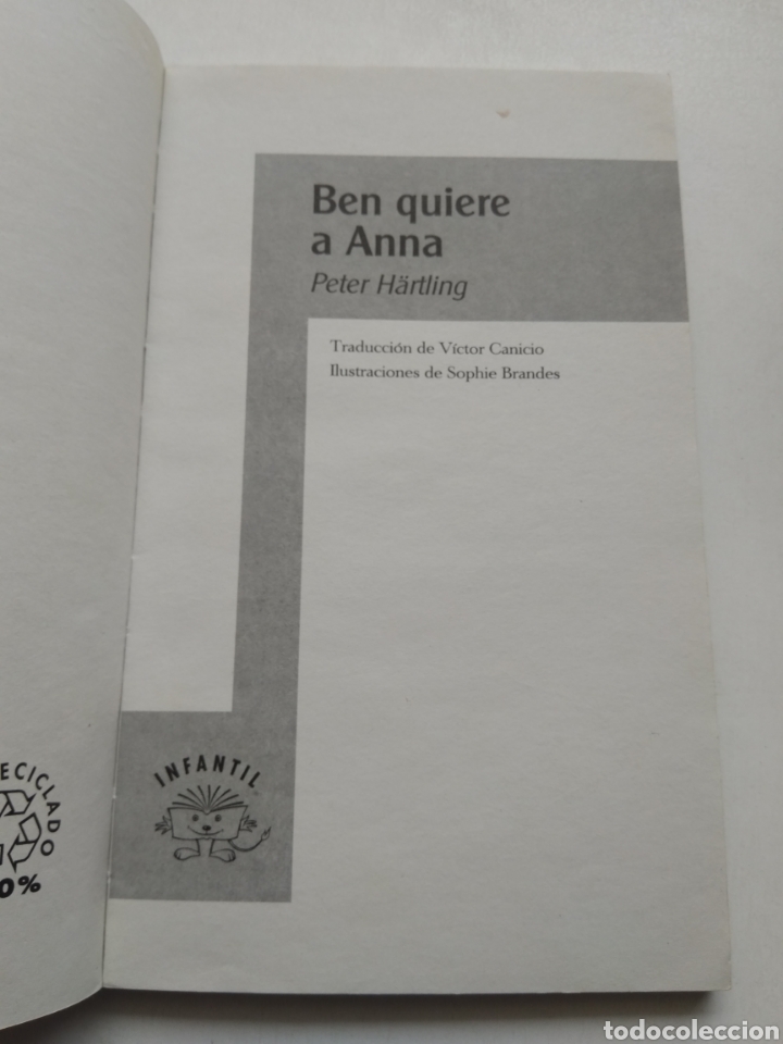 Libros de segunda mano: BEN QUIERE A ANA/PETER HARTLING - Foto 3
