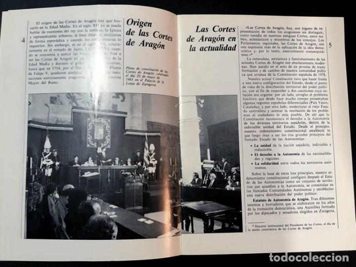 Libros de segunda mano: LAS CORTES DE ARAG&Oacute;N / ZARAGOZA A&Ntilde;O 1985 / 25 pp. - Foto 2