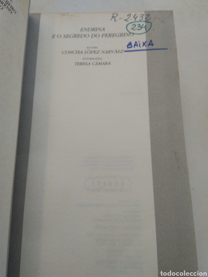 Libros de segunda mano: ENDRINA E O SEGREDO DO PEREGRINO/CONCHA L&Oacute;PEZ NARV&Aacute;EZ - Foto 2
