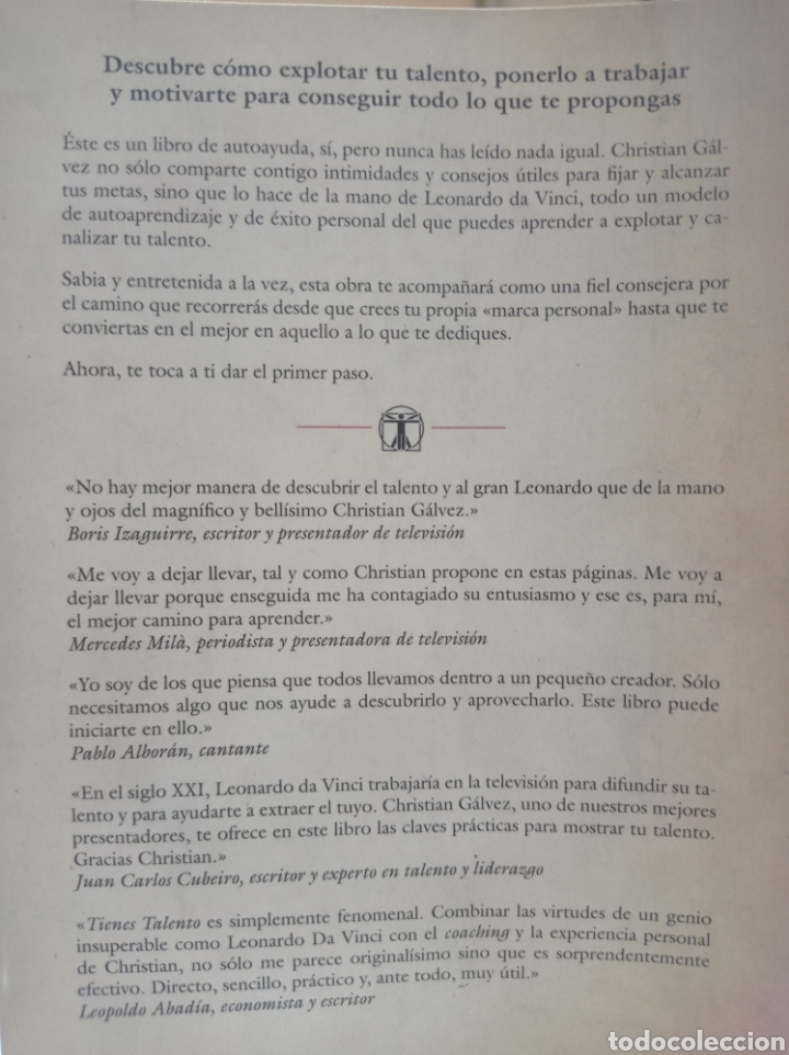 Libros de segunda mano: Tienes talento. Christian G&aacute;lvez. - Foto 2