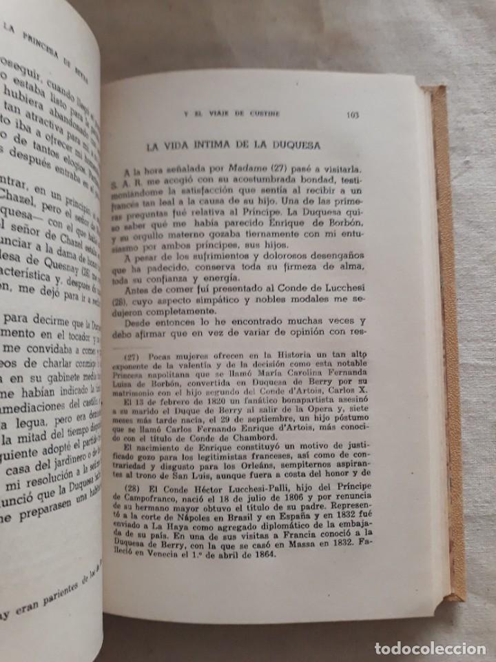 Libros de segunda mano: DEL BUEGO, JAIME. LA PRINCESA DE BEIRA Y EL VIAJE DE CUSTINE - Foto 6