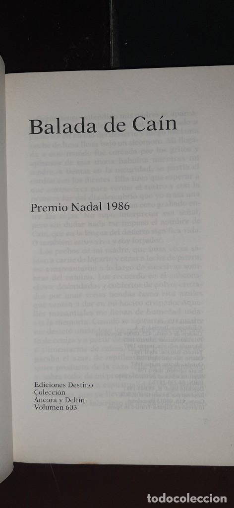 Libros de segunda mano: BALADA DE CAIN. PREMIO NADAL 1986. MANUEL VICENT - Foto 2