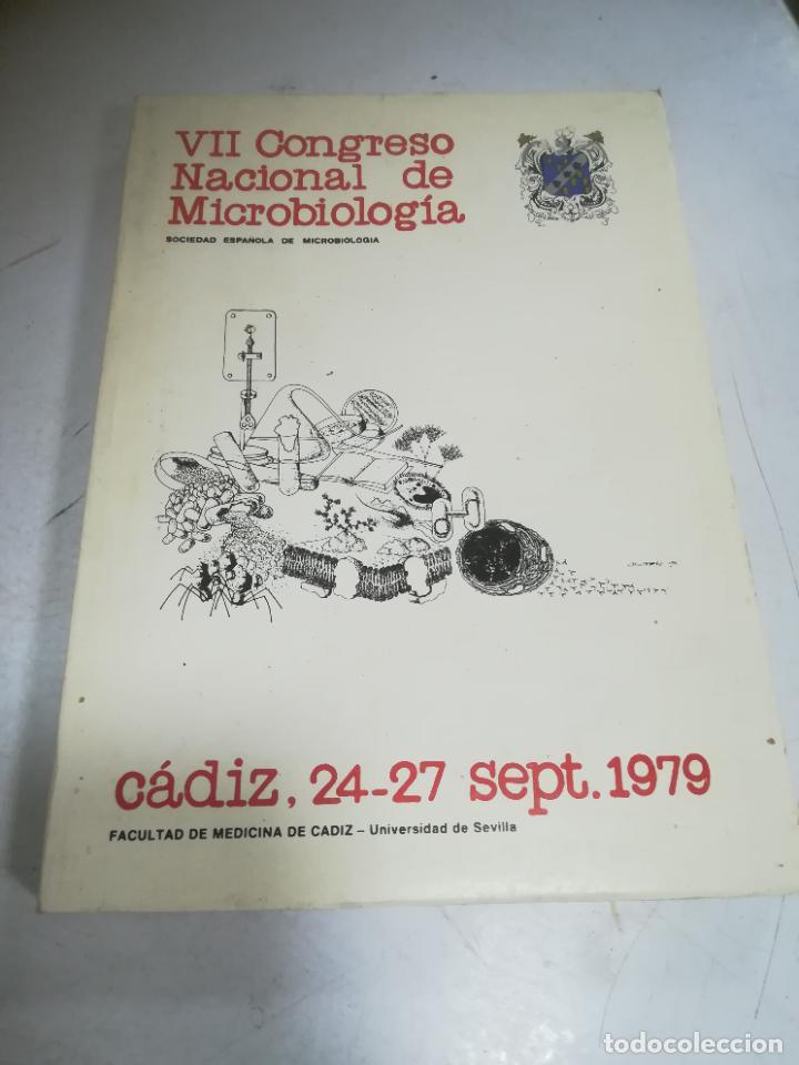 Libros de segunda mano: VII CONGRESO NACIONAL DE MICROBIOLOG&Iacute;A. CADIZ. 1979. PROGRAMA OFICIAL. - Foto 1