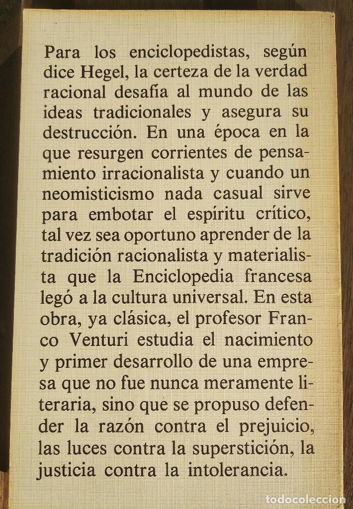 Libros de segunda mano: Los or&iacute;genes de la Enciclopedia. Franco Venturi - Foto 2