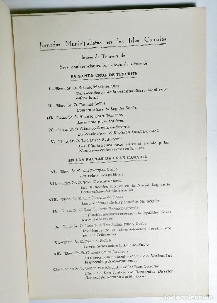 Libros de segunda mano: JORNADAS MUNICIPALES EN LAS ISLAS CANARIAS. 1957. - Foto 3