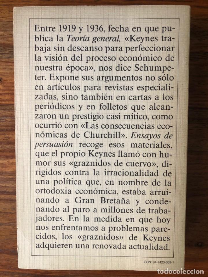Libros de segunda mano: Ensayos de persuasi&oacute;n. John Maynard Keynes. Editorial Cr&iacute;tica - Foto 2