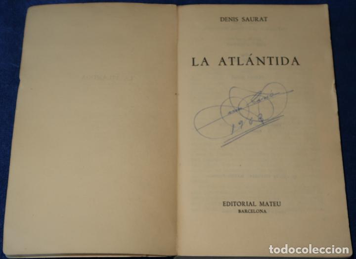 Libros de segunda mano: La Atl&aacute;ntida - Denis Saurat - Editorial Mateu (1962) - Foto 2