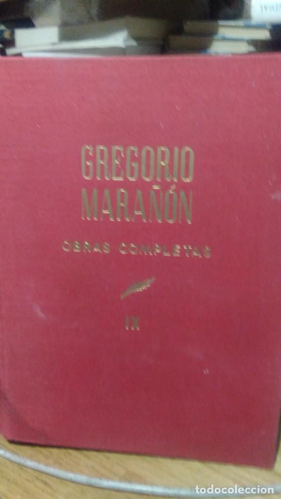 Libros de segunda mano: GREGORIO MARA&Ntilde;ON, OBRAS COMPLETAS, ED. ESPASA CALPE S.A. - Foto 1