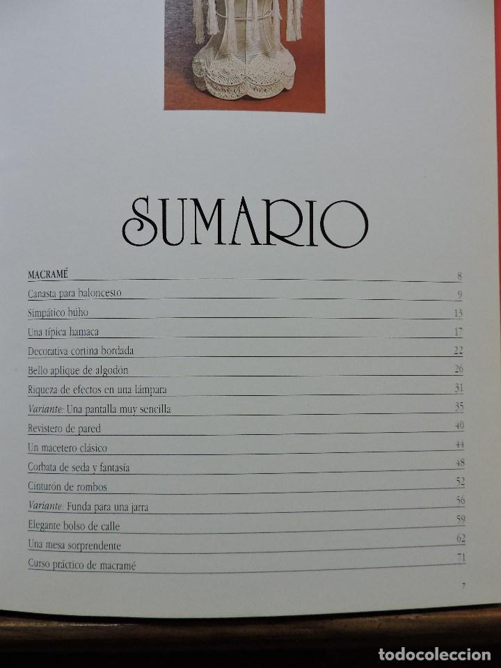 Libros de segunda mano: Escuela de artesan&iacute;a. Macram&eacute;. Ediciones Iberoamericanas Quorum 1988 - Foto 3