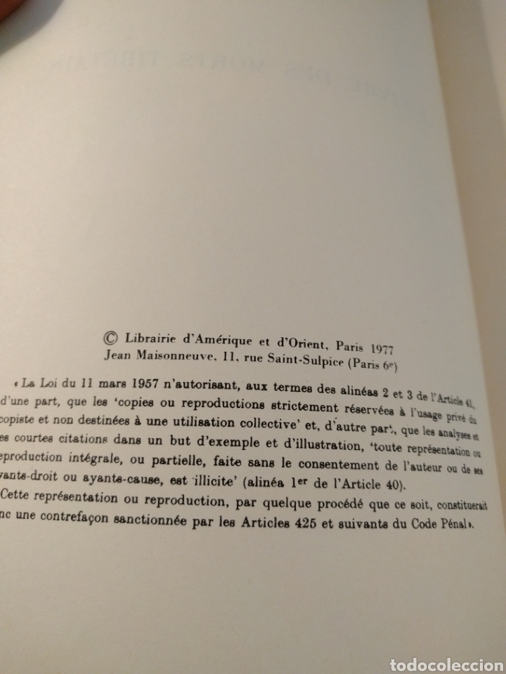 Libros de segunda mano: Le Bardo Th&ouml;dol. Libre Des Morts Tib&eacute;tain. Par&iacute;s 1977. - Foto 3