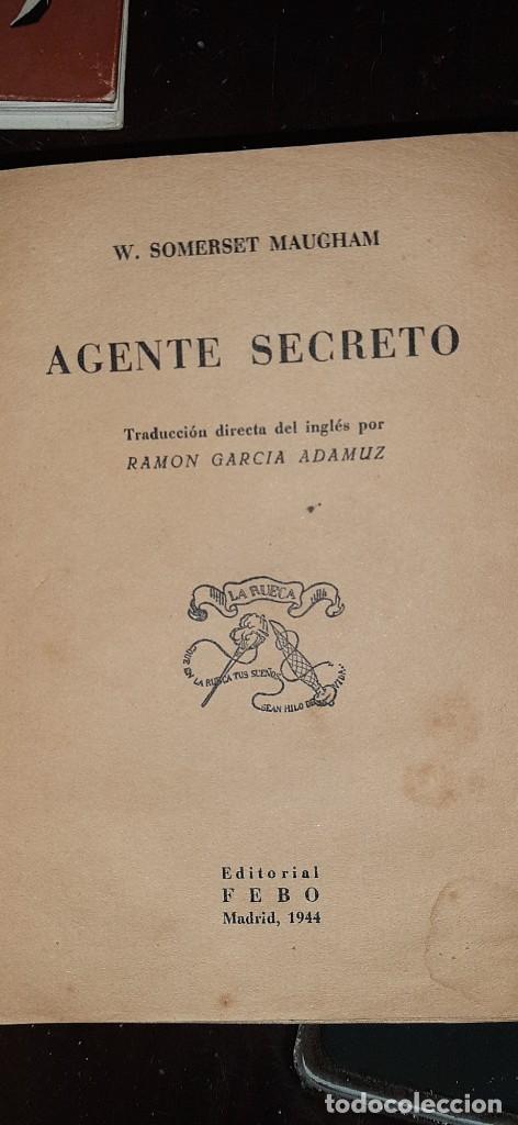 Libros de segunda mano: AGENTE SECRETO.. W. SOMERSET MAUGHAM - Foto 2