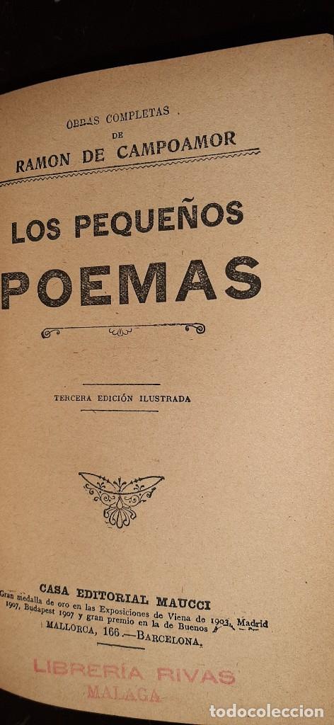 Libros de segunda mano: LOS PEQUE&Ntilde;OS POEMAS. R. DE CAMPOAMOR - Foto 2