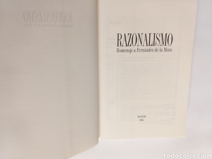 Libros de segunda mano: Razonalismo. Homenaje a Fern&aacute;ndez de la Mora - Foto 6