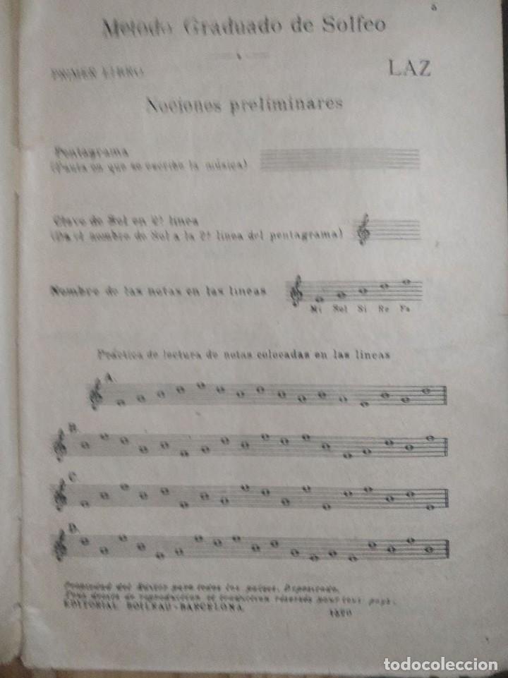 Libros de segunda mano: LAZ. M&Eacute;TODO GRADUADO DE SOLFEO. LIBRO I - Foto 4