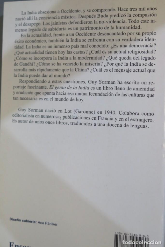 Libros de segunda mano: 2002.- EL GENIO DE LA INDIA. SORMAN - Foto 2